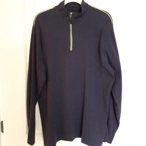 Eddie Bauer Performance Systems Long Sleeve 1/4 Zip Blue Size L Tall